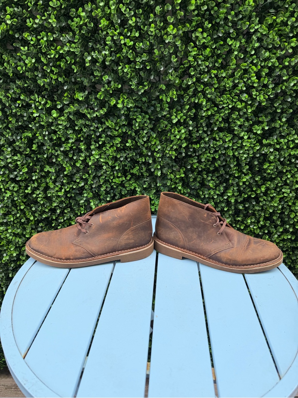 Clarks Men's Brown Leather Desert Boots